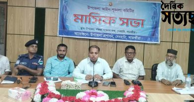 সাতক্ষীরা দেবহাটা উপজেলা আইন শৃঙ্খলা কমিটির মাসিক সভা 