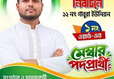 গাবুরা ইউনিয়নের ১নং ওয়ার্ডে মেম্বার পদে প্রার্থী হওয়ার ঘোষণা হাবিবুল্লাহ আল মামুনের গাবুরা ইউনিয়নের ১নং ওয়ার্ডে মেম্বার পদে প্রার্থী হওয়ার ঘোষণা হাবিবুল্লাহ আল মামুনের